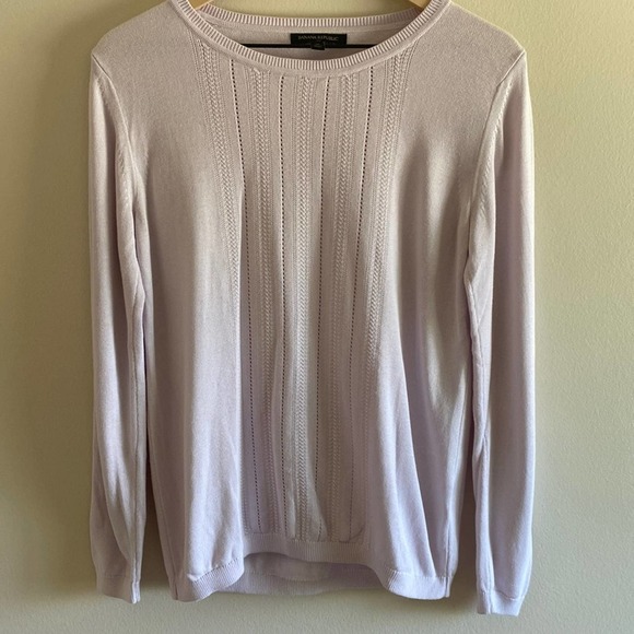 Banana Republic Sweaters - Banana Republic Purple Eyelet Detail Pullover Sweater Size Medium